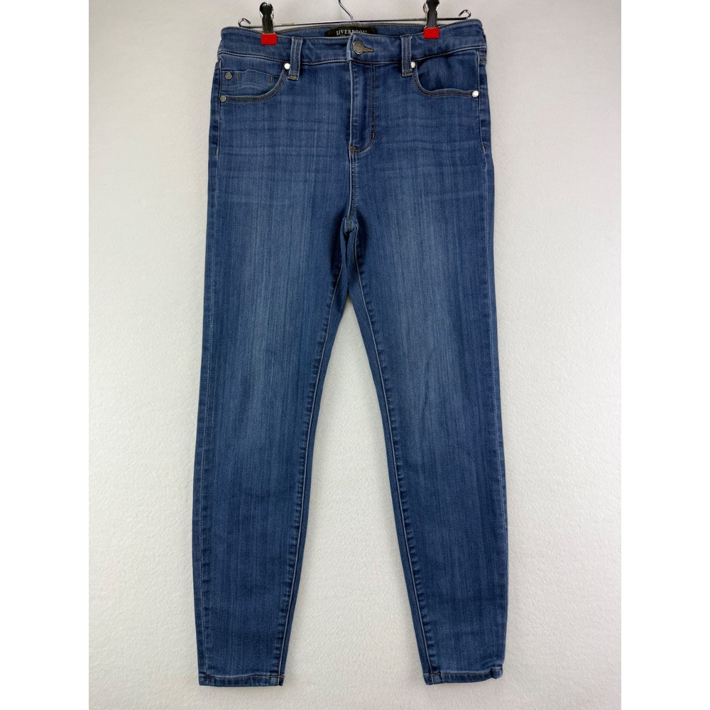 Liverpool Skinny Jeans Womens 8 29 Blue Stretch Denim Pants Classic Wash